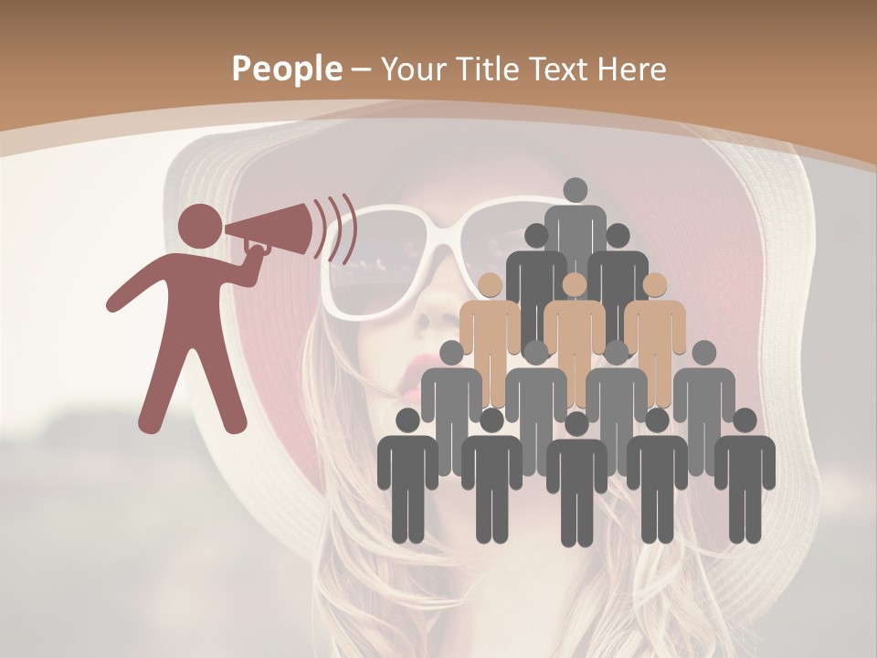 Caucasian Woman Face PowerPoint Template