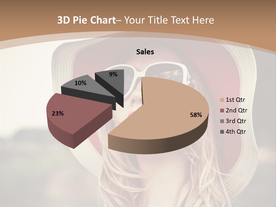 Caucasian Woman Face PowerPoint Template