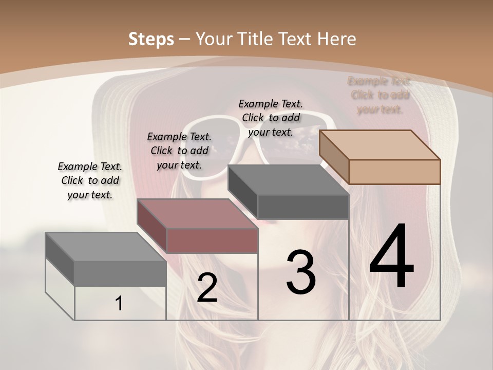 Caucasian Woman Face PowerPoint Template