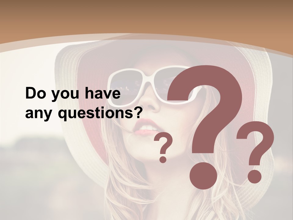 Caucasian Woman Face PowerPoint Template