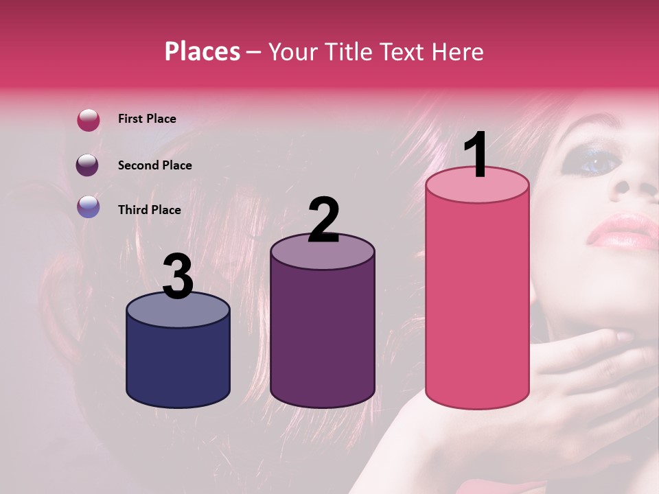 Makeup Hairstyle Woman PowerPoint Template