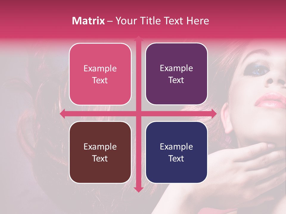 Makeup Hairstyle Woman PowerPoint Template