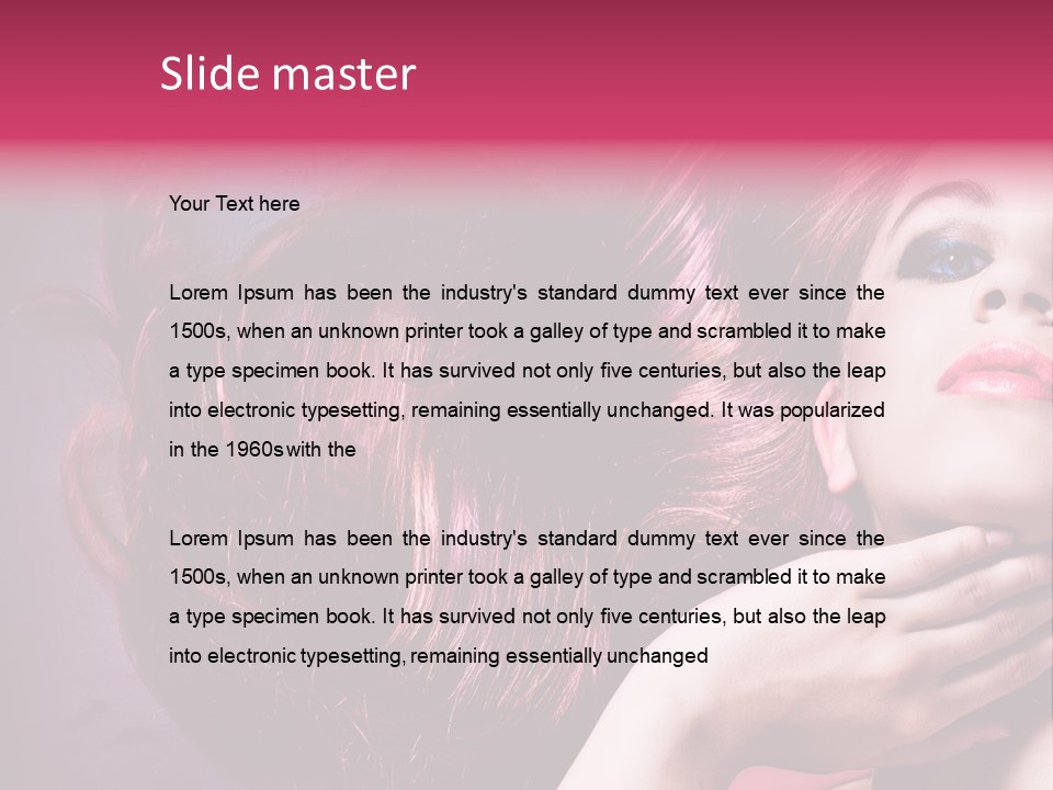 Makeup Hairstyle Woman PowerPoint Template