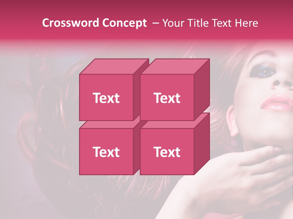 Makeup Hairstyle Woman PowerPoint Template