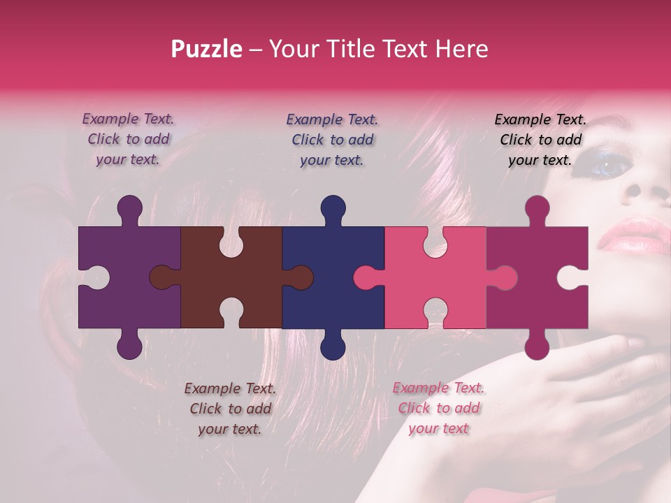 Makeup Hairstyle Woman PowerPoint Template