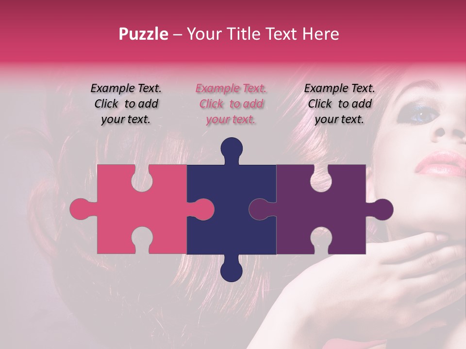 Makeup Hairstyle Woman PowerPoint Template