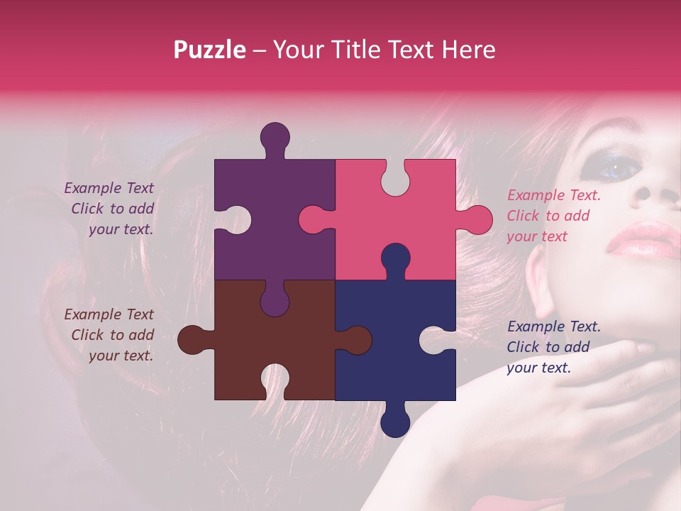 Makeup Hairstyle Woman PowerPoint Template