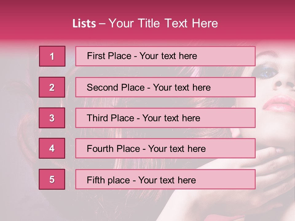 Makeup Hairstyle Woman PowerPoint Template