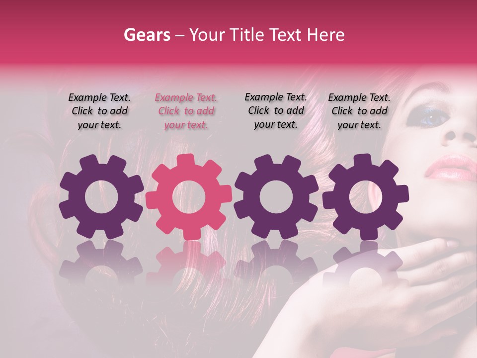 Makeup Hairstyle Woman PowerPoint Template