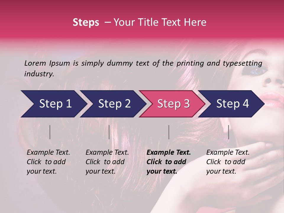 Makeup Hairstyle Woman PowerPoint Template