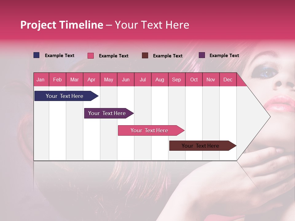 Makeup Hairstyle Woman PowerPoint Template