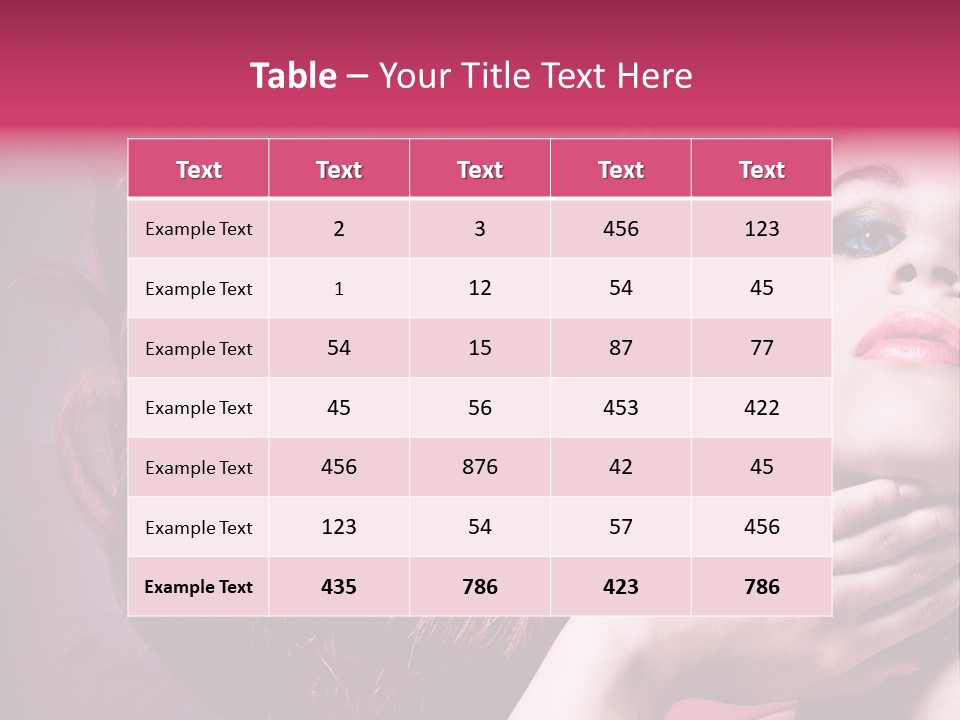 Makeup Hairstyle Woman PowerPoint Template