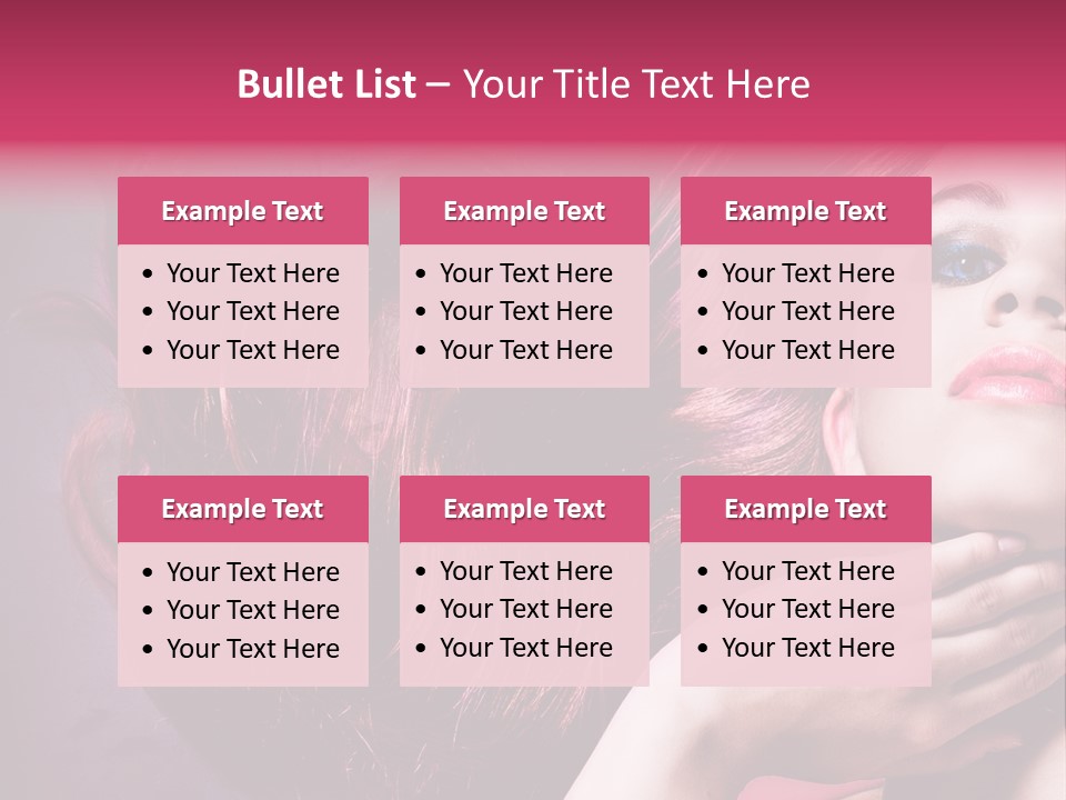 Makeup Hairstyle Woman PowerPoint Template