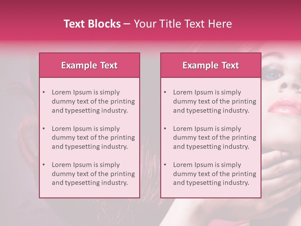 Makeup Hairstyle Woman PowerPoint Template