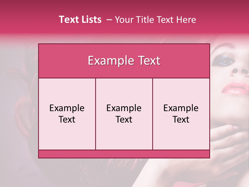 Makeup Hairstyle Woman PowerPoint Template