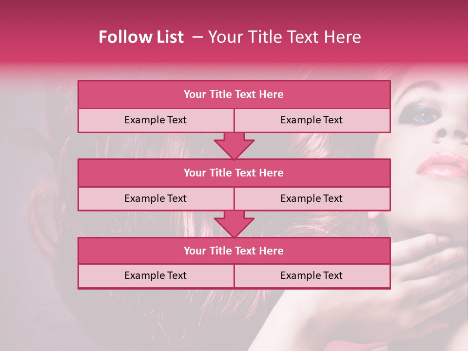 Makeup Hairstyle Woman PowerPoint Template
