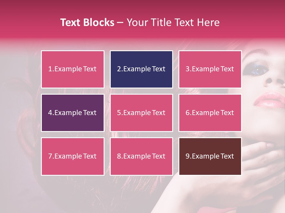 Makeup Hairstyle Woman PowerPoint Template