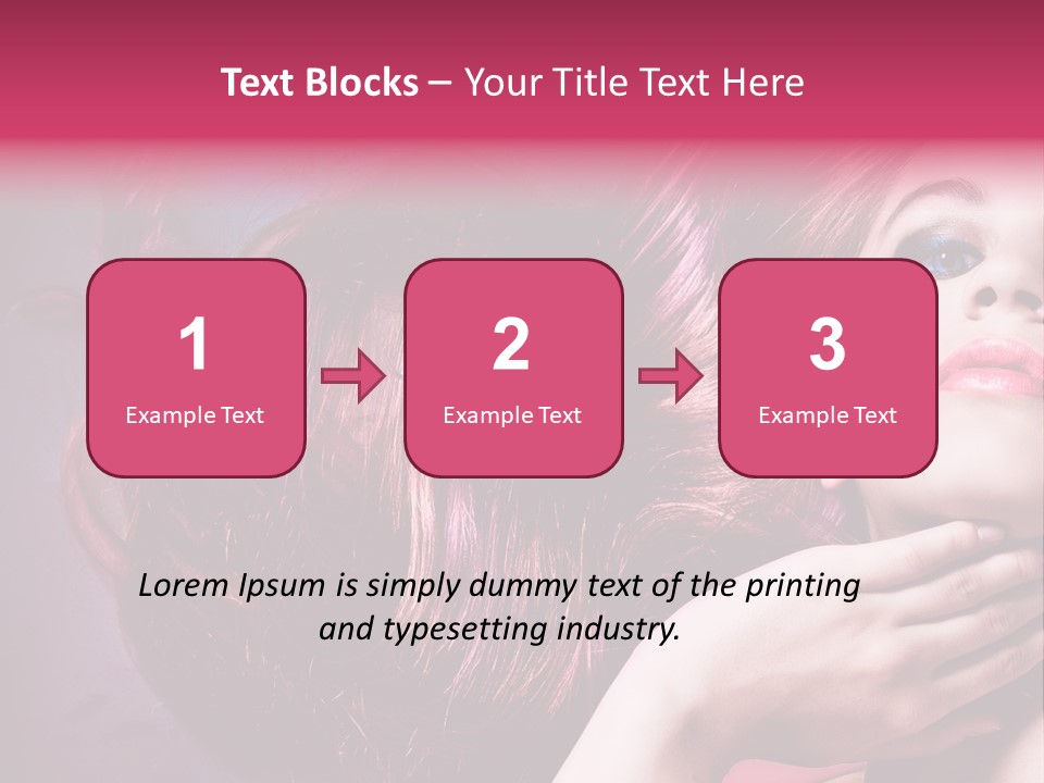 Makeup Hairstyle Woman PowerPoint Template