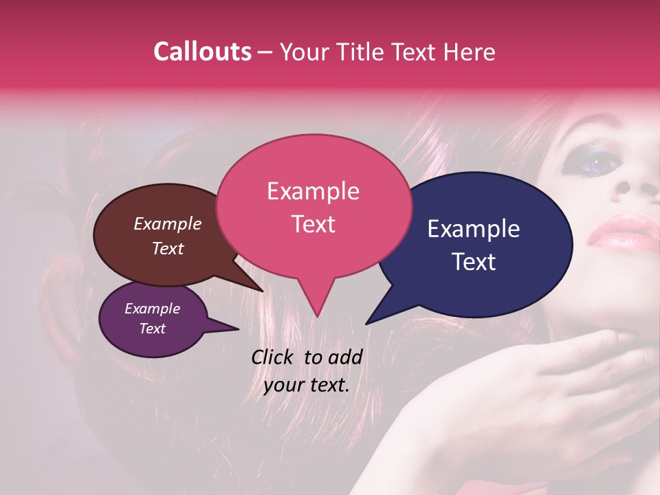 Makeup Hairstyle Woman PowerPoint Template