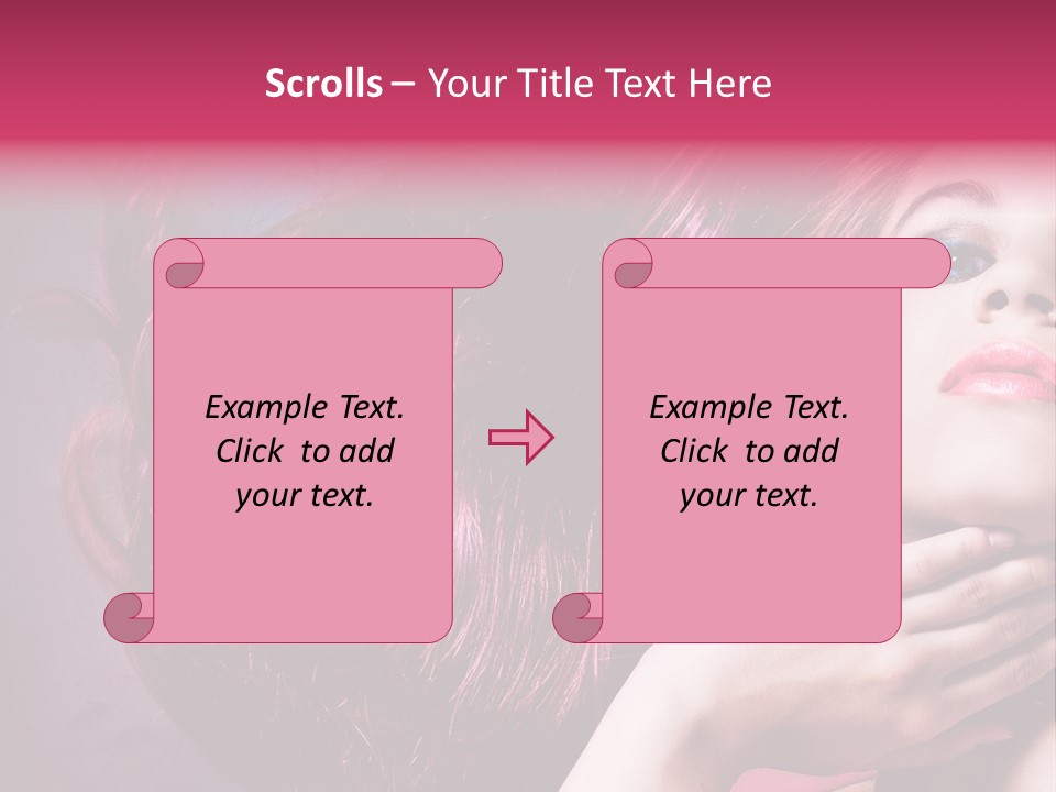 Makeup Hairstyle Woman PowerPoint Template