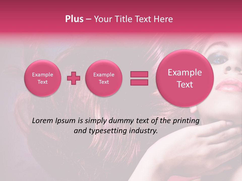 Makeup Hairstyle Woman PowerPoint Template