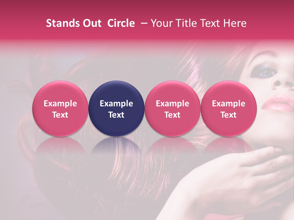 Makeup Hairstyle Woman PowerPoint Template