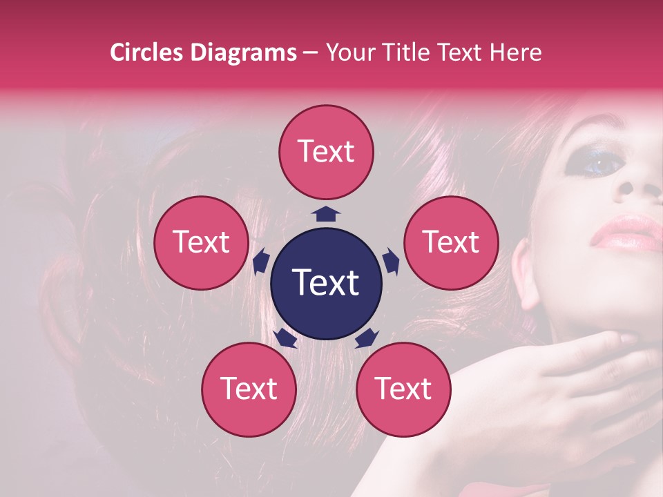 Makeup Hairstyle Woman PowerPoint Template