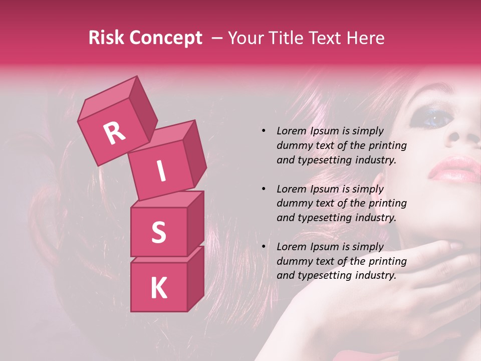 Makeup Hairstyle Woman PowerPoint Template