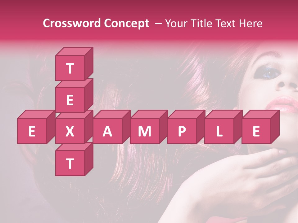 Makeup Hairstyle Woman PowerPoint Template