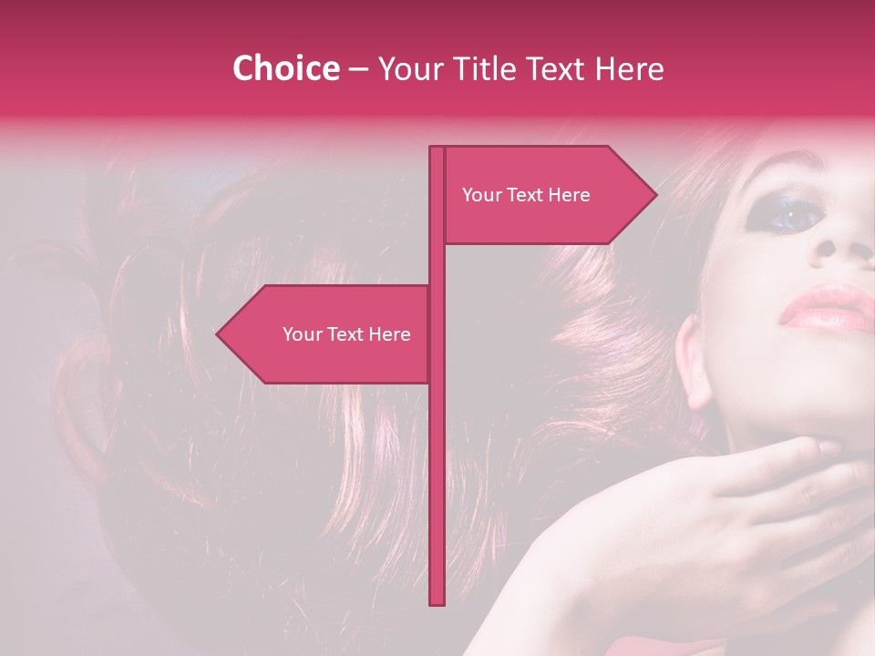 Makeup Hairstyle Woman PowerPoint Template