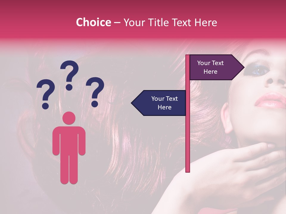 Makeup Hairstyle Woman PowerPoint Template