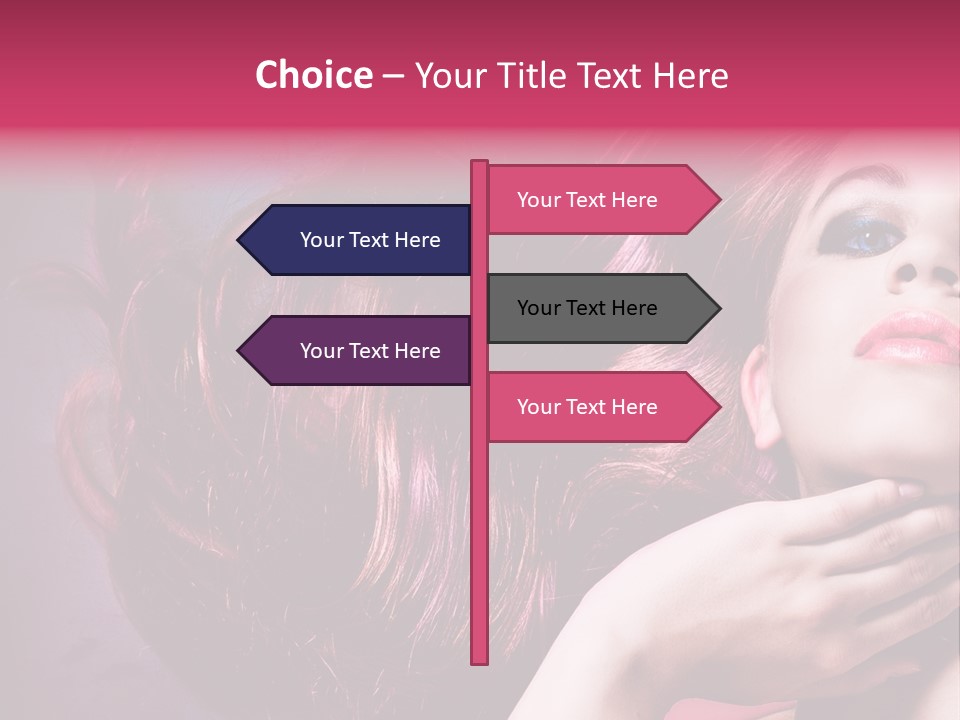 Makeup Hairstyle Woman PowerPoint Template