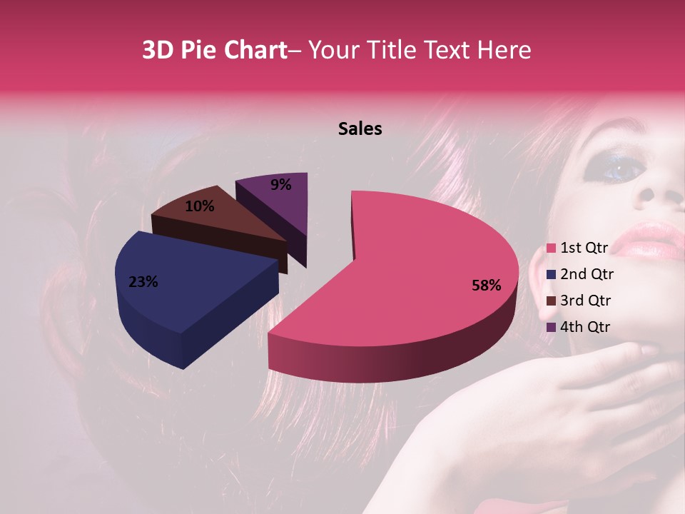Makeup Hairstyle Woman PowerPoint Template