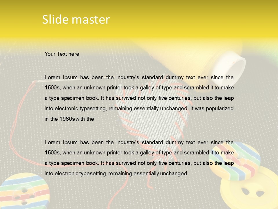 Pants Red Stitches PowerPoint Template