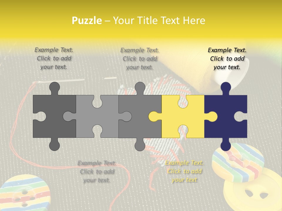 Pants Red Stitches PowerPoint Template