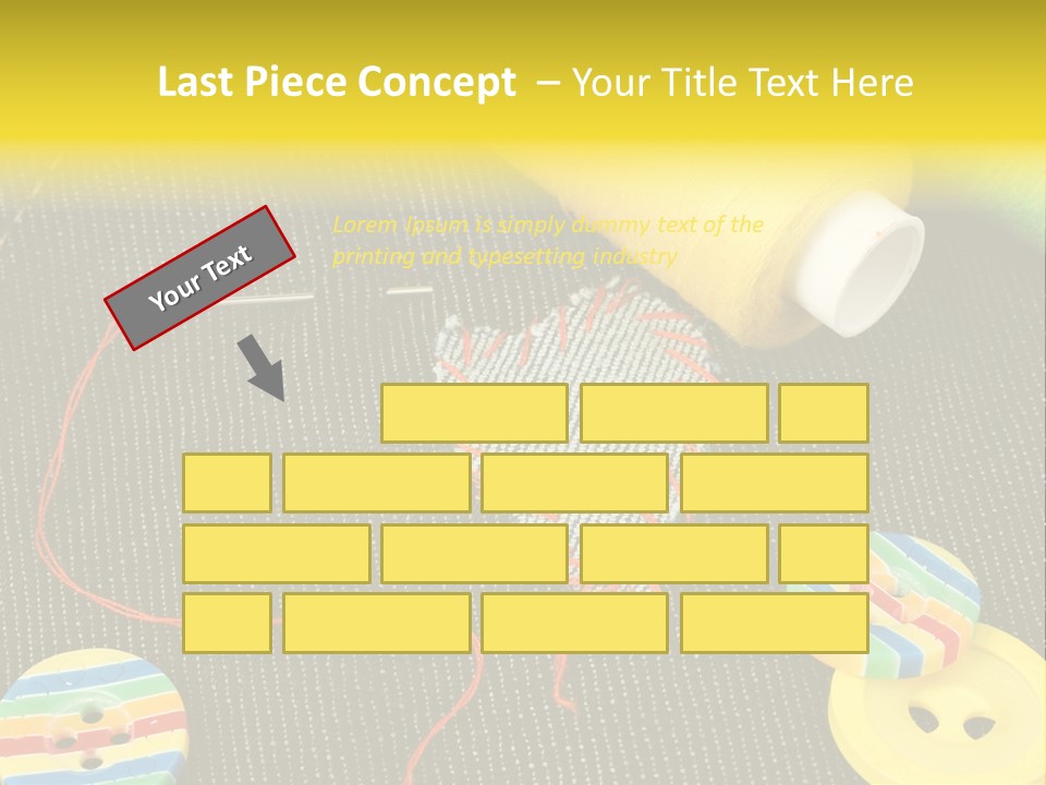 Pants Red Stitches PowerPoint Template