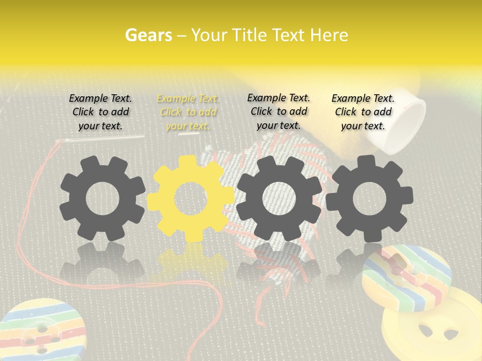 Pants Red Stitches PowerPoint Template