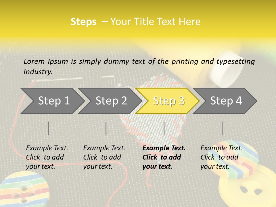 Pants Red Stitches PowerPoint Template