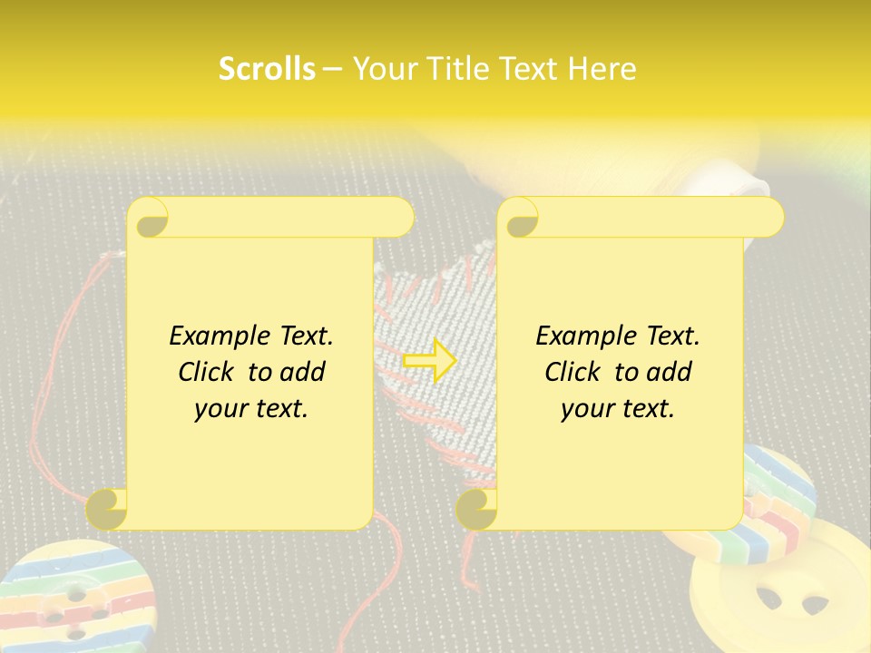 Pants Red Stitches PowerPoint Template