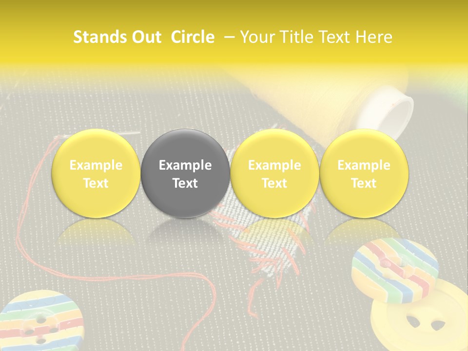 Pants Red Stitches PowerPoint Template