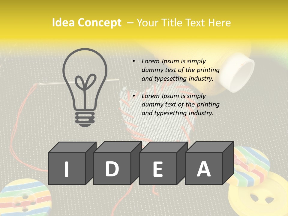 Pants Red Stitches PowerPoint Template