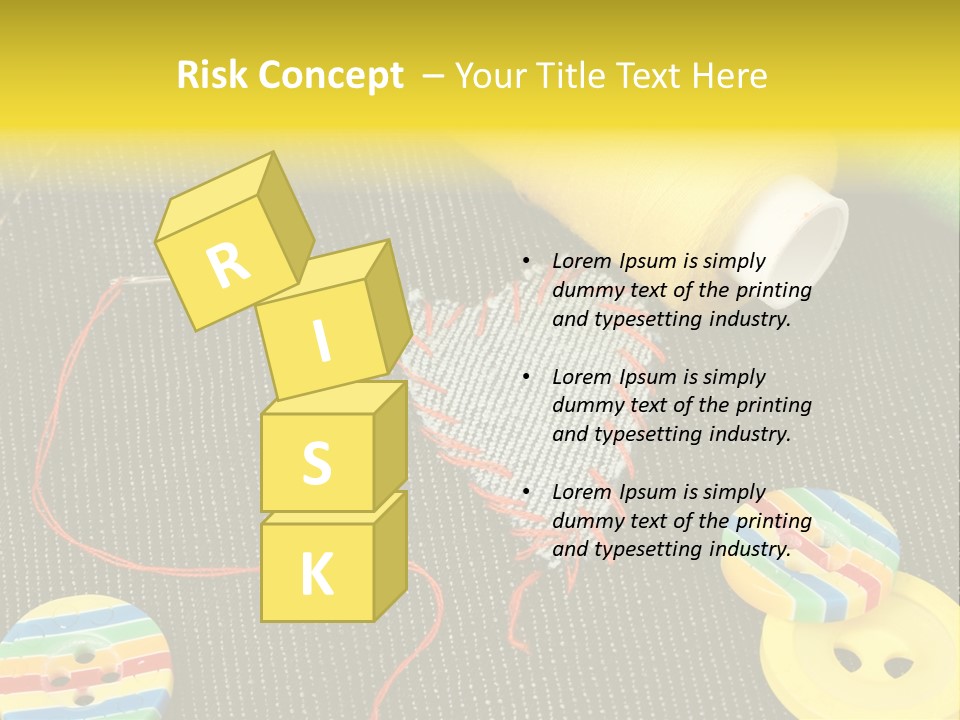 Pants Red Stitches PowerPoint Template