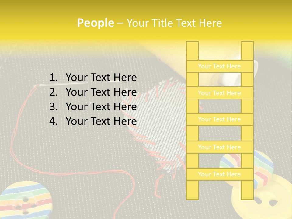 Pants Red Stitches PowerPoint Template