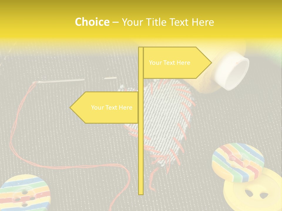 Pants Red Stitches PowerPoint Template