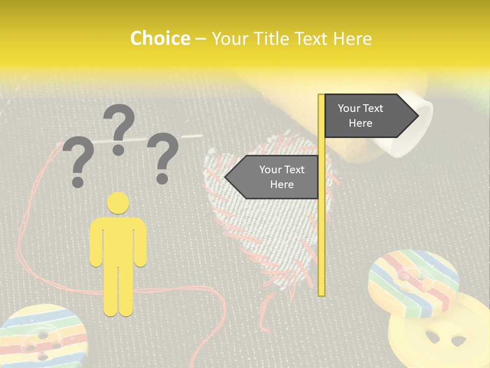 Pants Red Stitches PowerPoint Template