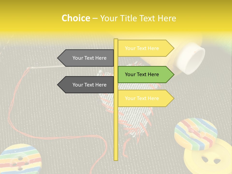 Pants Red Stitches PowerPoint Template