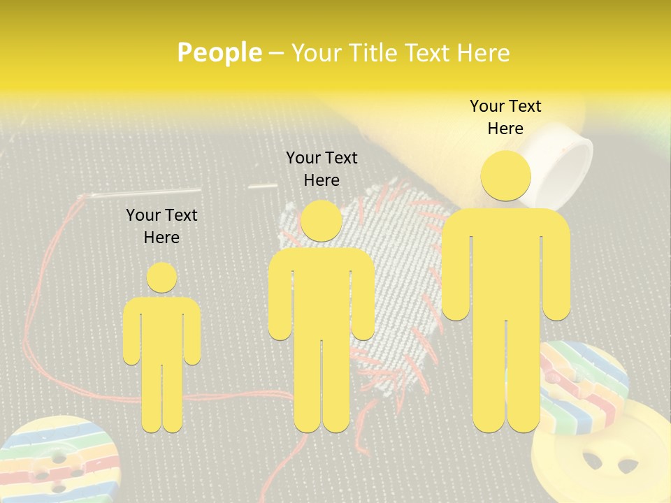 Pants Red Stitches PowerPoint Template