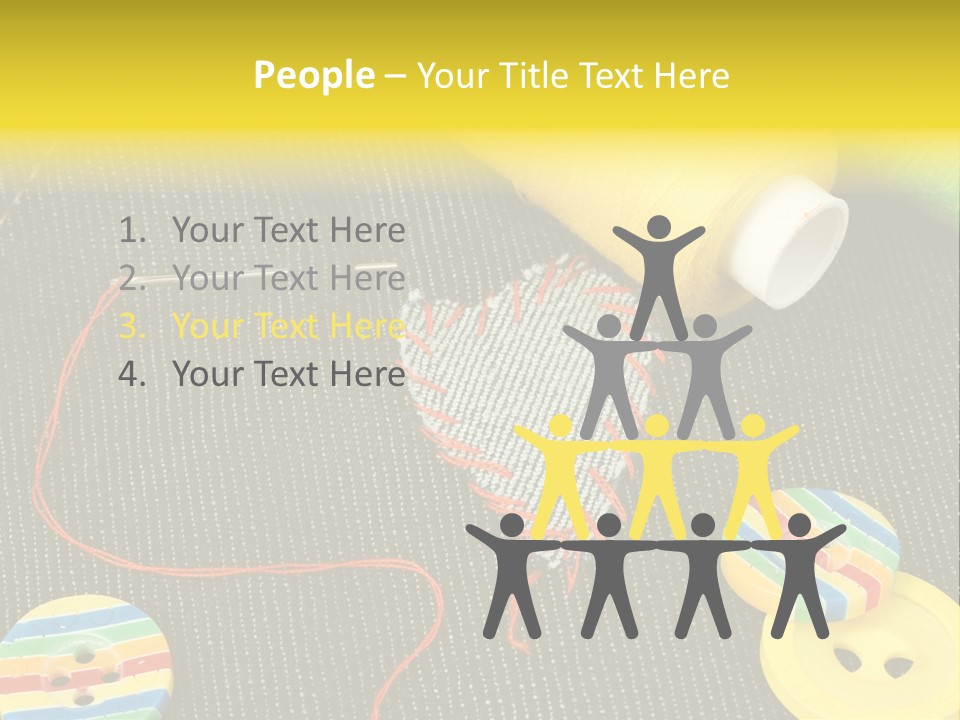 Pants Red Stitches PowerPoint Template