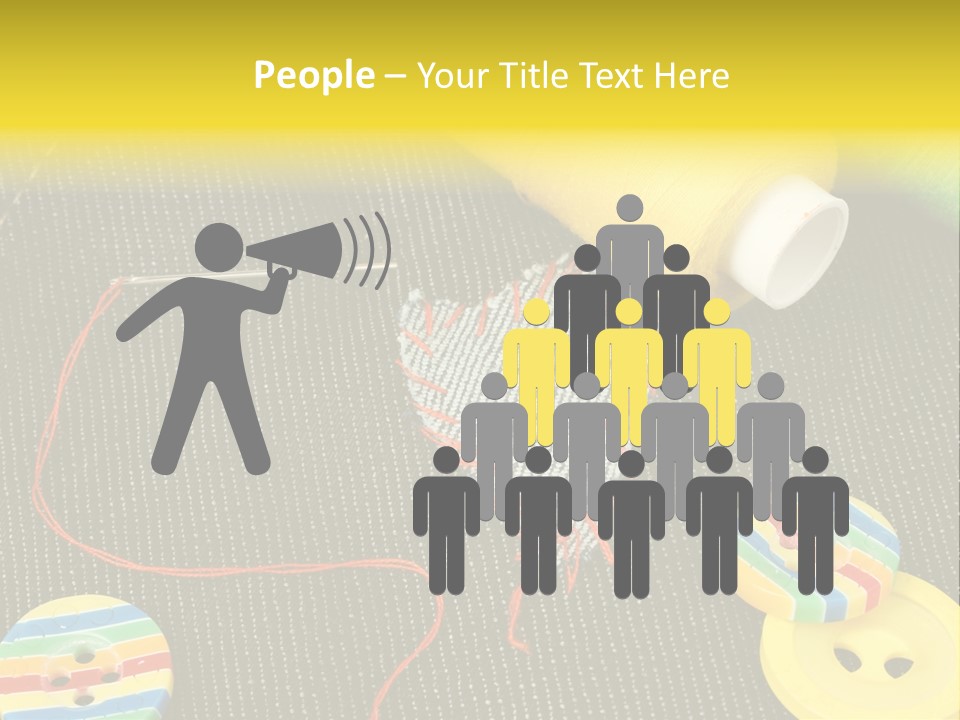 Pants Red Stitches PowerPoint Template