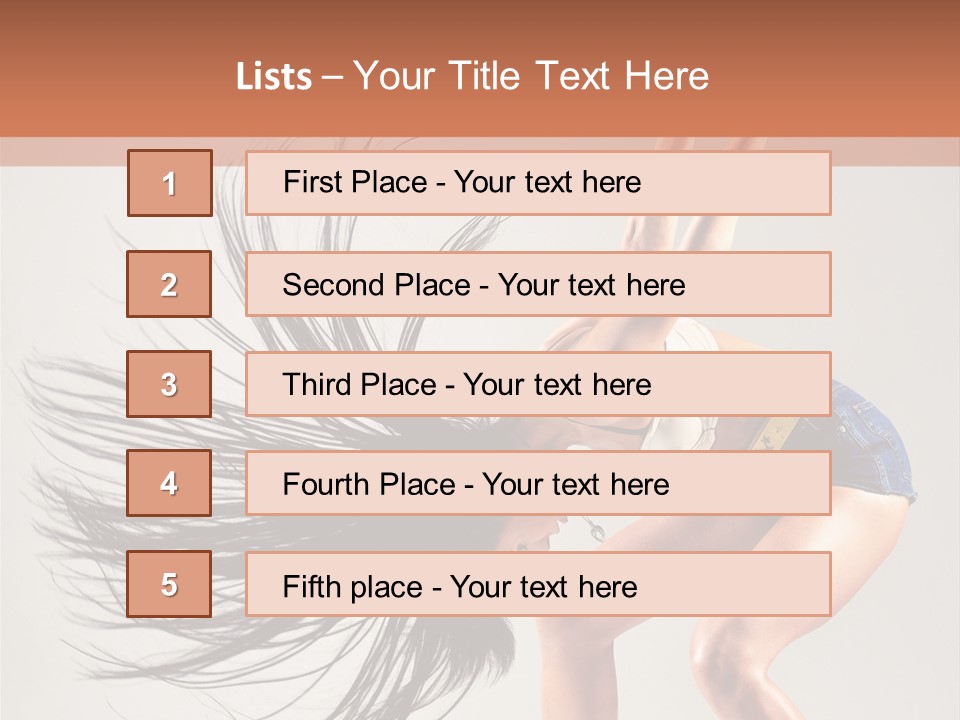 Pose Fashion Figure PowerPoint Template